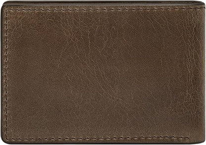Fossil Men's Leather Slim Minimalist Bifold Front Pocket Wallet for Men