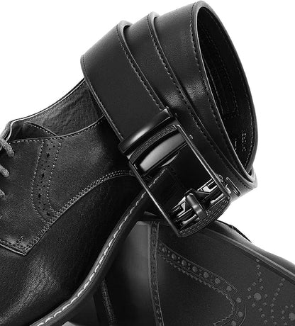 CHAOREN Mens Belt Leather Ratchet Belt - Customizable Fit, Effortless Style (35mm)