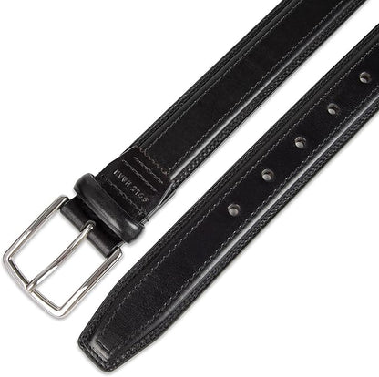 Cole Haan Men's Black Leather Dress Belt - Classic Style With Polished Buckle for Work Or Formal Wear