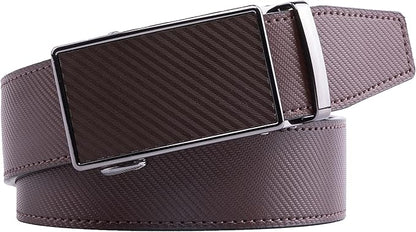 Fabio Valenti Mens Belt,Ratchet Belt Dress with 1 3/8" Genuine Leather with Easier Adjustable Buckle, Trim to Fit