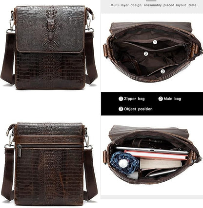Mens Crossbody Bag, Leather Messenger Shoulder Bag for Women Men Purse Travel Work Business | Leather, Messenger, Purse, Travel, Work, Business