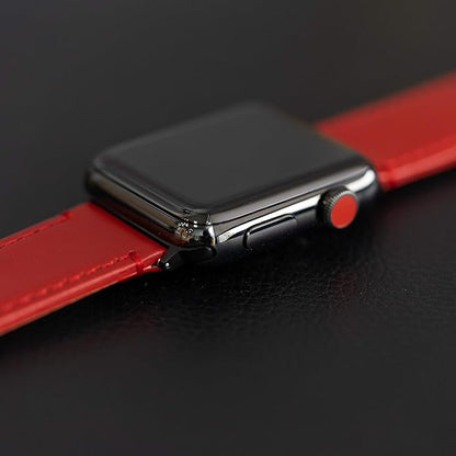BARTON WATCH BANDS - Top Grain Leather Watch Bands Compatible with Apple Watch Models - 1, 2, 3, 4, 5, 6, 7, 8, 9, 10, SE, Ultra & Ultra 2