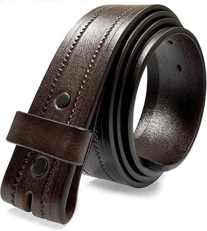 Western Floral Engraved Embossed Tooled Genuine Leather Belt Strap or Belt 1-1/2"(38mm) Wide, Multi-Style Options