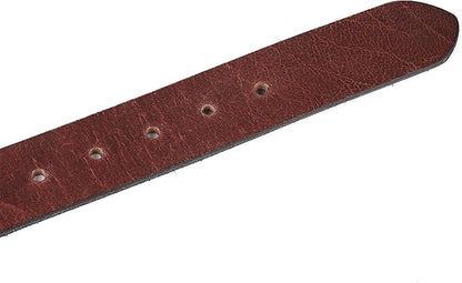 F&L CLASSIC Belt for buckle men Snap on Strap Full Grain One Piece Leather no buckle,1 1/2" Wide, USA