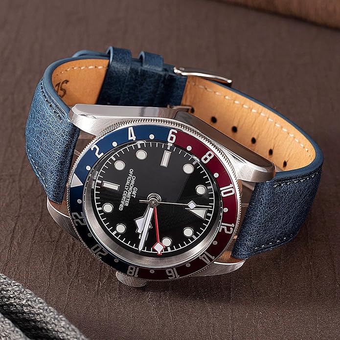 SEURE Quick Release Watch Band,Top Genuine Leather Watch Straps 19mm 20mm 21mm 22mm 24mm for Men and Women