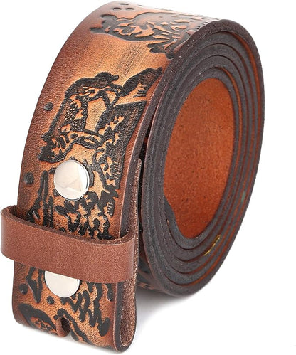 Gelante Genuine Full Grain Leather Belt Strap without Belt Buckle