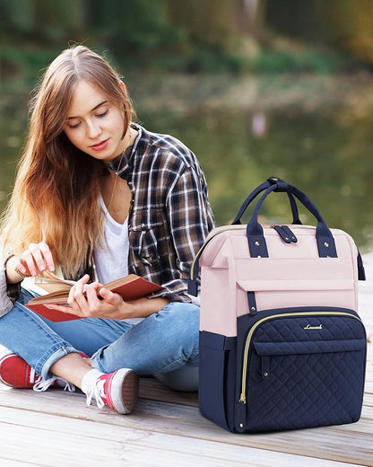 LOVEVOOK Laptop Backpack for Women, 15.6 inch Waterproof Nurse Bag Teacher Work Backpack Purse for Women, Travel Computer Backpack for College Office Business Ladies
