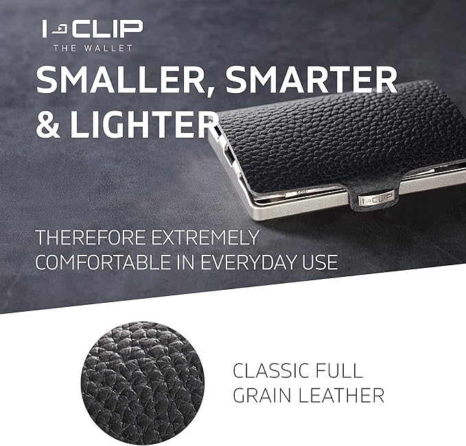 I-CLIP, Premium Men's Leather Wallet, Versatile Changeable Money clip, Secure Card Holder, Compact Men's Wallet Minimalist, Sleek Slim Design, Perfect Money Clip Wallet for Men