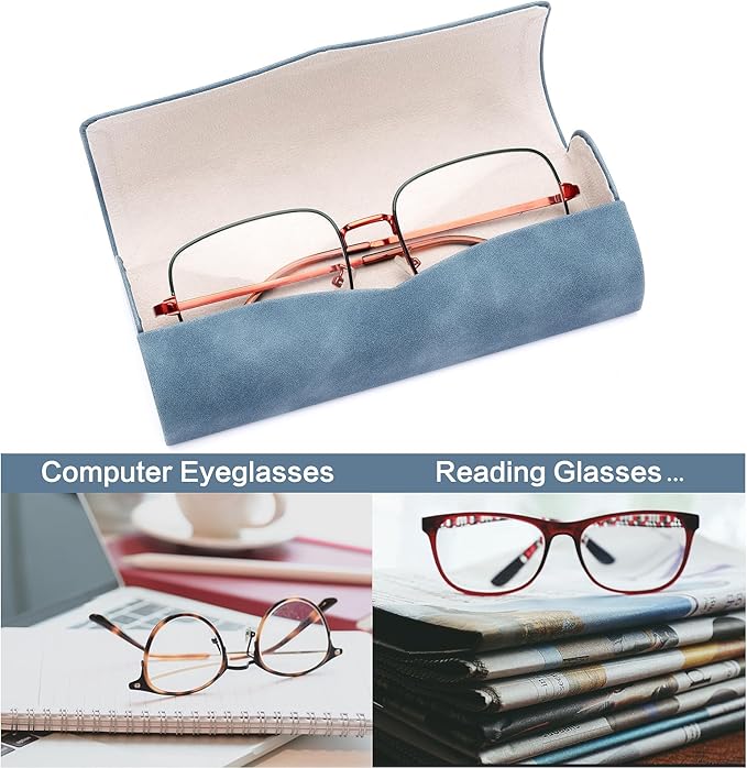 Vemiss Hard Shell Eyeglass Cases, Lightweight Portable Glasses Case for Women Men