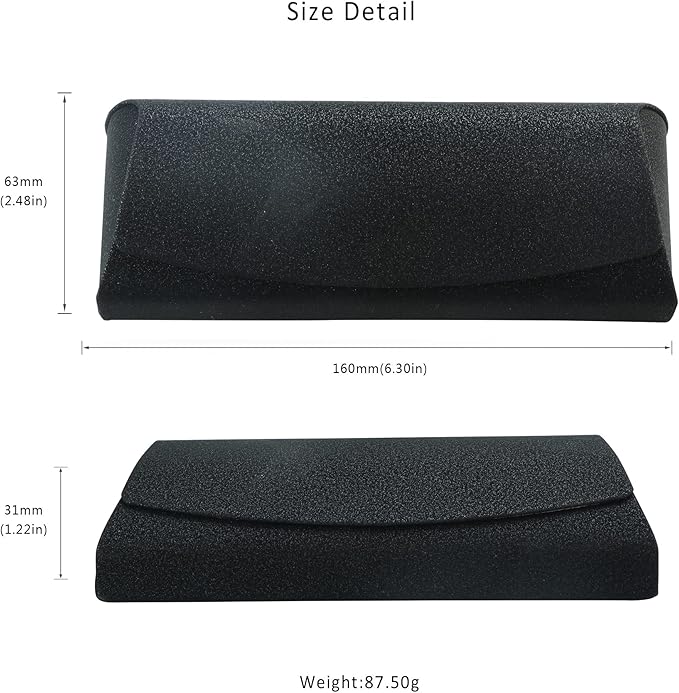 LifeArt Eyeglass Case Hard Shell, Portable Sunglass Case for Women and Men, fashionable PU Leather Eyeglass Case, Lightweight