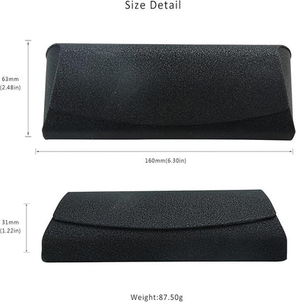 LifeArt Eyeglass Case Hard Shell, Portable Sunglass Case for Women and Men, fashionable PU Leather Eyeglass Case, Lightweight