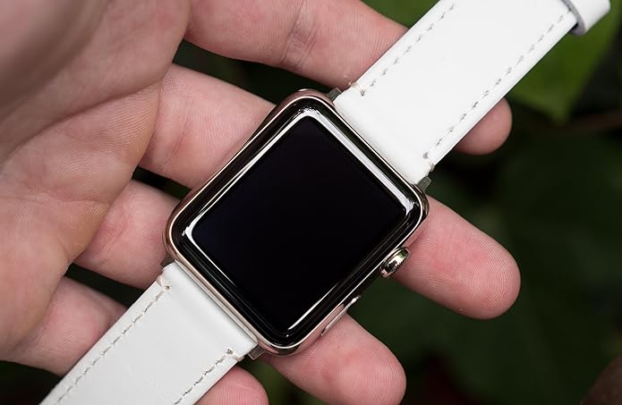 BARTON WATCH BANDS - Top Grain Leather Watch Bands Compatible with Apple Watch Models - 1, 2, 3, 4, 5, 6, 7, 8, 9, 10, SE, Ultra & Ultra 2