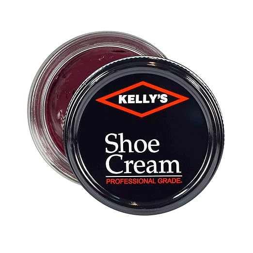 Kelly's Burgundy Shoe Polish 1.5 oz - Professional Leather Shoe Cream