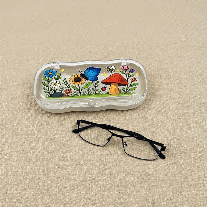 Glasses Case Hard Shell, Cute Sunglasses Case, Glass Cases for Eyeglasses Women, Reading Eye Glass Cases