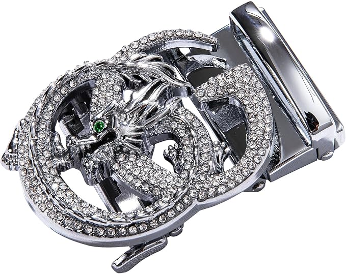 Barry.Wang Mens Belts Leather Ratchet Automatic Buckle Slide Click 1 3/8" Designer Dress Fashion Classic Casual Work Business