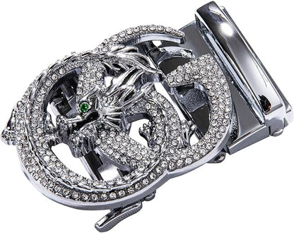 Barry.Wang Mens Belts Leather Ratchet Automatic Buckle Slide Click 1 3/8" Designer Dress Fashion Classic Casual Work Business