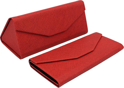 Real Sic Glasses Case for Men and Women - Magnetic Folding Hard Shell Sunglass Holder - Inspired by Solid Color