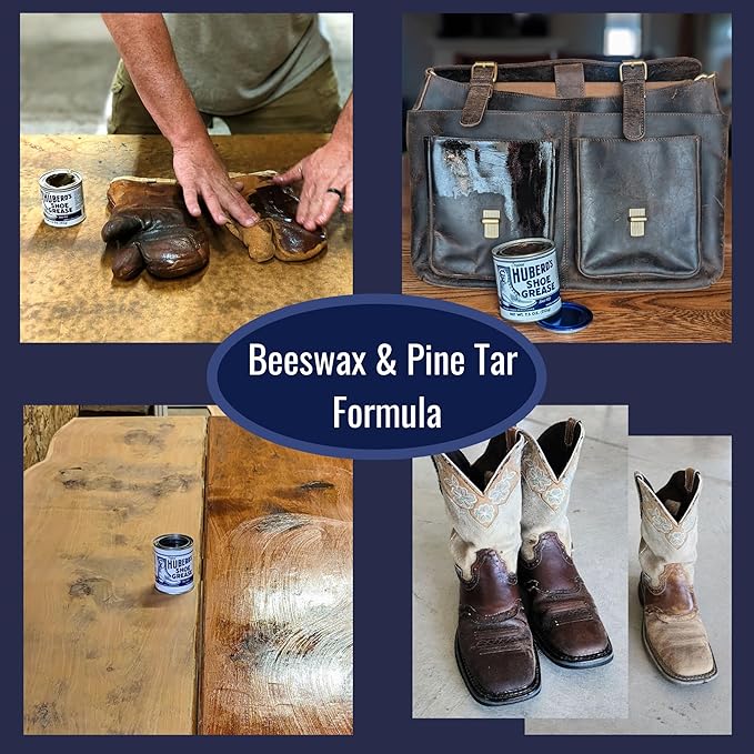Huberd's Shoe Grease 7.5 oz – Leather Conditioner and Waterproofer for Boots, Shoes, & Gear. Deep Conditioning to Rejuvenate and Protect Leather - Since 1921
