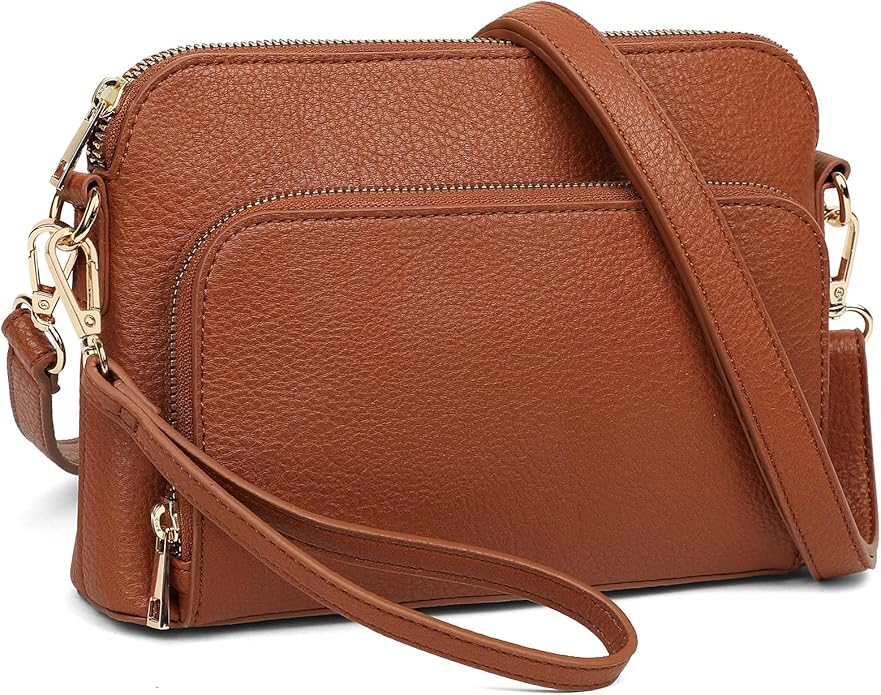 Marvolia Crossbody Bag for Women - PU Leather Shoulder Bag Trendy Small Crossbody Purse Bag for Travel Work Party