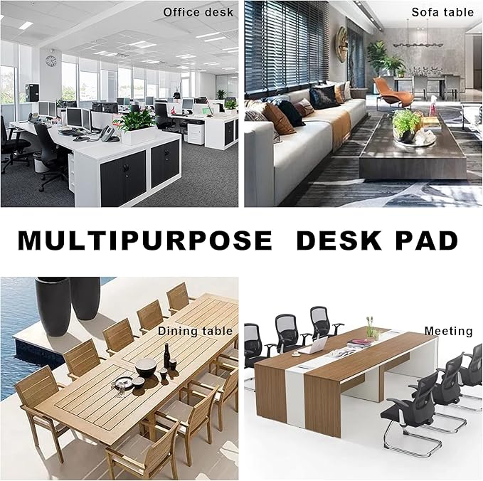 CENNBIE MAX200 78.7" x 39.4" Leather Desk Mat, Extra Large Desk Pad Blotter Protector, Extended Table Pad, Waterproof PU Leather Desk Mat on top of desks Large for Office and Home (Brown)