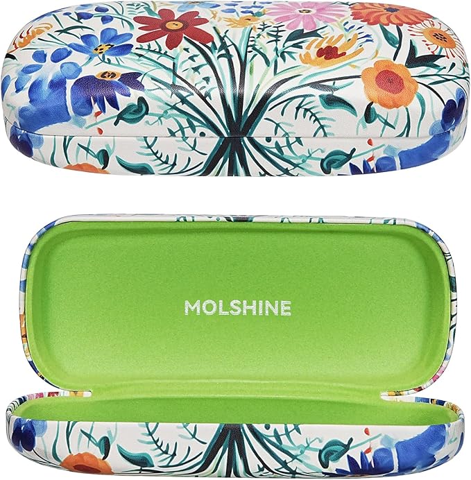 molshine Hard Shell Sunglasses Case, Classic Large Glasses Case for Women Men, Sunglass Eyeglasses