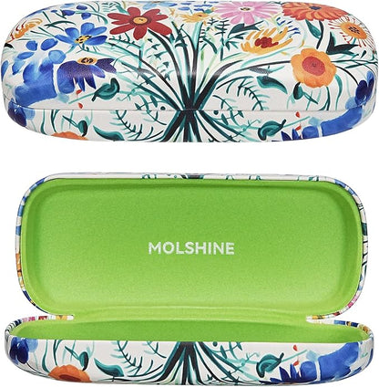 molshine Hard Shell Sunglasses Case, Classic Large Glasses Case for Women Men, Sunglass Eyeglasses
