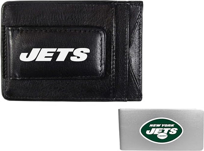 Siskiyou Sports NFL unisex Leather Cash & Cardholder & Money Clip