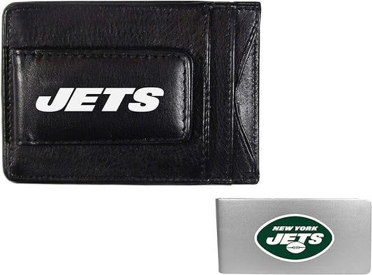 Siskiyou Sports NFL unisex Leather Cash & Cardholder & Money Clip