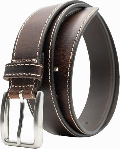 Slick City Belt - Genuine Full Grain Leather with Nickel Free Buckle