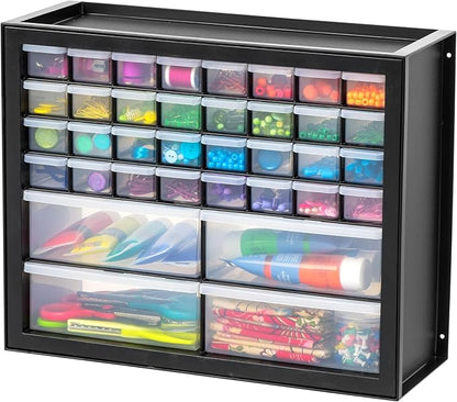 IRIS USA Small Parts Storage Cabinet, Made in USA, 36-Drawer Organizer for Hardware, Electronics, Screws, Nuts & Bolts, Beads, Craft Supplies, Teacher Toolbox, Garage & Workshop Storage – Black