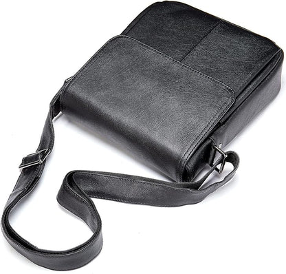Genuine Leather Messenger Bags Mens Shoulder Crossbody purse Work Business Vintage lager Capacity