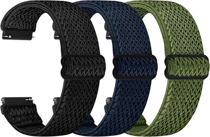 TumpCez Quick Release Watch Band - Choice of Width -18mm 19mm 20mm 22mm 24mm Watch Bands, Solo Loop Adjustable Elastic Nylon Watch Straps Replacement Wristband for Men Women