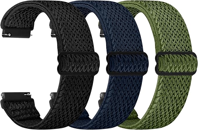 TumpCez Quick Release Watch Band - Choice of Width -18mm 19mm 20mm 22mm 24mm Watch Bands, Solo Loop Adjustable Elastic Nylon Watch Straps Replacement Wristband for Men Women
