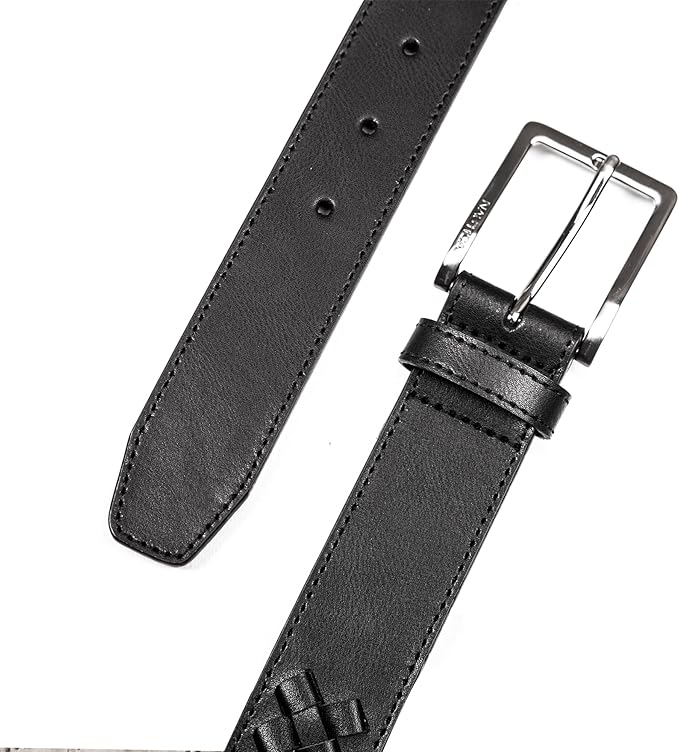 Nautica Men's Dress Leather Belt for Suits and Pants | Classic | Business | Fashion | Adjustable | Metal Buckle