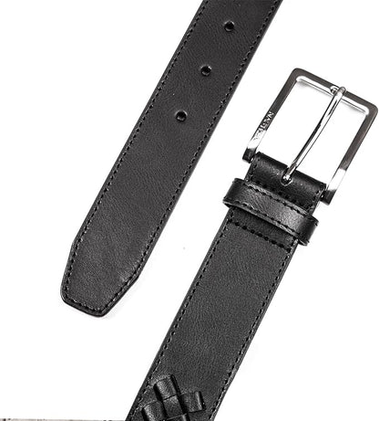 Nautica Men's Dress Leather Belt for Suits and Pants | Classic | Business | Fashion | Adjustable | Metal Buckle