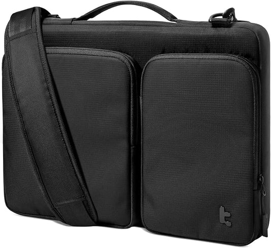 tomtoc Laptop Shoulder Bag for 2026 14 Inch MacBook Pro M5/M4/M3/M2/M1 Pro/Max 2026-2021, 13.5-14.4 Surface Laptop 7/6/Studio 2, Surface Book 3, 360 Protective Case Fit Asus VivoBook