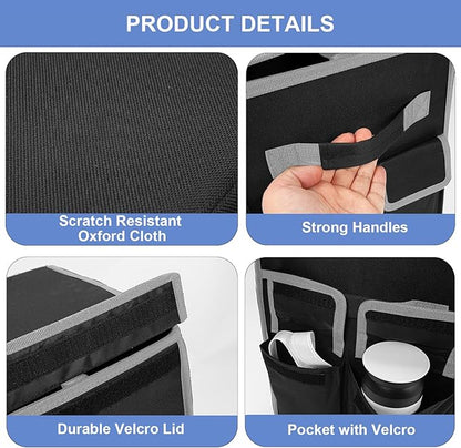Seat Extender for Dogs up to 200lbs, Back Seat with Storage Pockets, Collapsible Front & Backseat Extender for Large, Medium and Small Dogs(Grey&Black)