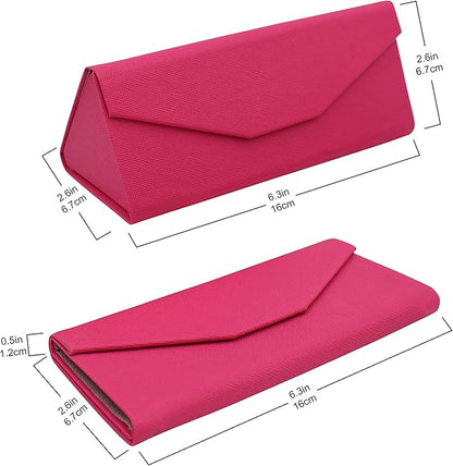 Real Sic Glasses Case for Men and Women - Magnetic Folding Hard Shell Sunglass Holder - Inspired by Solid Color