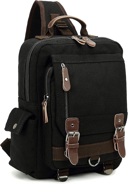 Sechunk Canvas Messenger Bag Sling Bag Crossbody Bag Shoulder Bag Retro Cross Body Handbags
