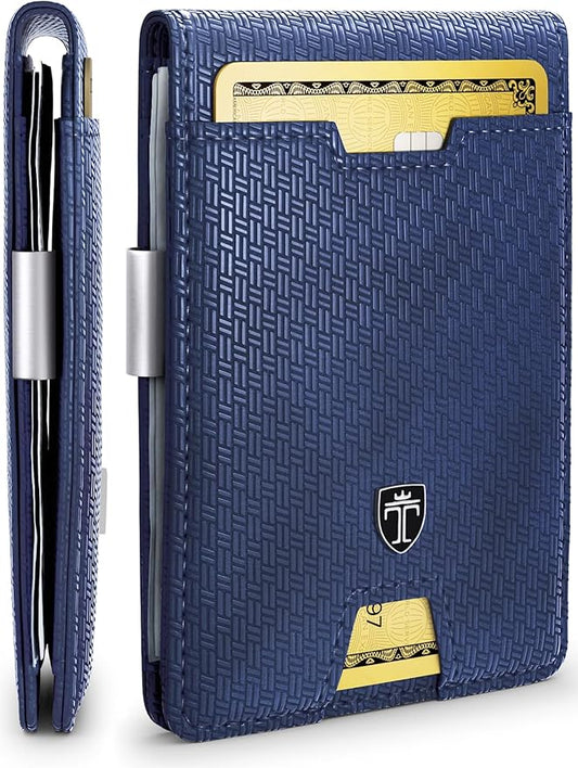 TRAVANDO Mens Wallet with Money Clip AUSTIN RFID Blocking Bifold Credit Card Holder for Men with Gift Box