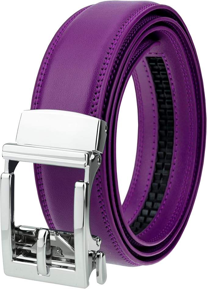 Gelante Ratchet Belt for Men, Mens Belts Leather 1.3'' Adjustable Trim to Fit Dress Belt