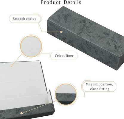LifeArt Eyeglass Case Hard Shell, Portable Sunglass Case for Women and Men, fashionable PU Leather Eyeglass Case, Lightweight