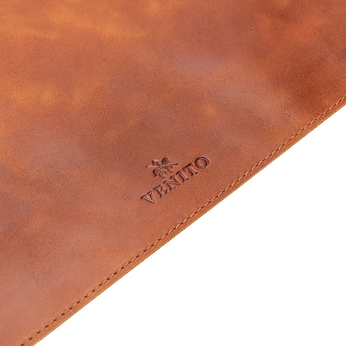 Venito Premium Leather Desk Mat (36 X 19 inch) - Large Mouse Mat for Home Office Accessories (Antique Brown)*