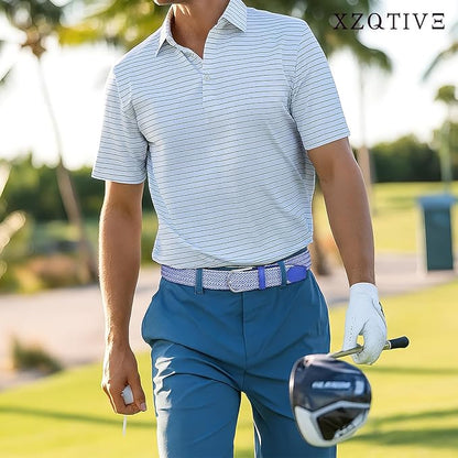 XZQTIVE Braided Belt Stretch Belt for Men and Women Multicolored Woven Golf Belt Elastic Jean Belts
