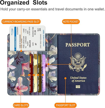 FINTIE Passport Holder, Slim Travel Wallet RFID Blocking Card Case Cover Passport Cover Protector Essentials with Credit Card Slots for Women/Men | Slim, RFID Blocking, Card Case Cover, Essentials, Credit Card Slots