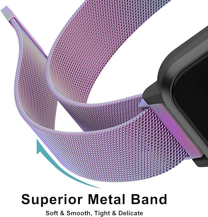 Vanjua 18mm 19mm 20mm 22mm Watch Band Quick Release Replacement Wristbands, Stainless Steel Metal Mesh Loop Adjustable Magnetic Replacement Straps Bands for Men Women