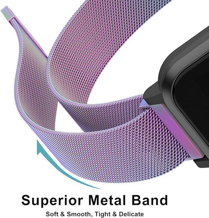 Vanjua 18mm 19mm 20mm 22mm Watch Band Quick Release Replacement Wristbands, Stainless Steel Metal Mesh Loop Adjustable Magnetic Replacement Straps Bands for Men Women