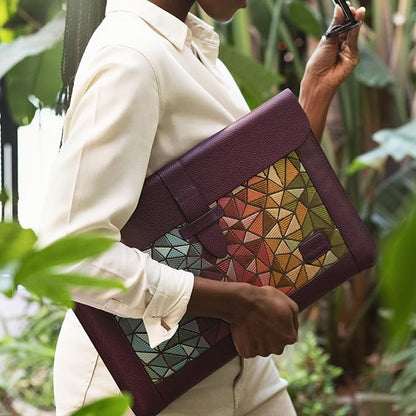 LONDO Lederhülle Kompatibel mit MacBook Pro 16 & MacBook Pro 15 Zoll (M5, M4, M3, M2, M1, Pro, Max), Premium Top-Grain Echtleder Laptoptasche, Purple Modelle 2020 bis 2026