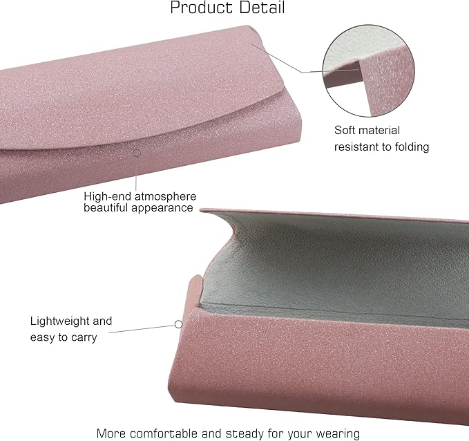 VisionGlobal Hard Shell Eyeglass Case for Eyeglasses and Sunglasses for Men/Women and Kids