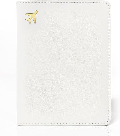 Passport Holder for Travel Essentials,RFID Blocking Passport Cover Case for Travel Accessories,Travel Wallet for Women Men (Cream)